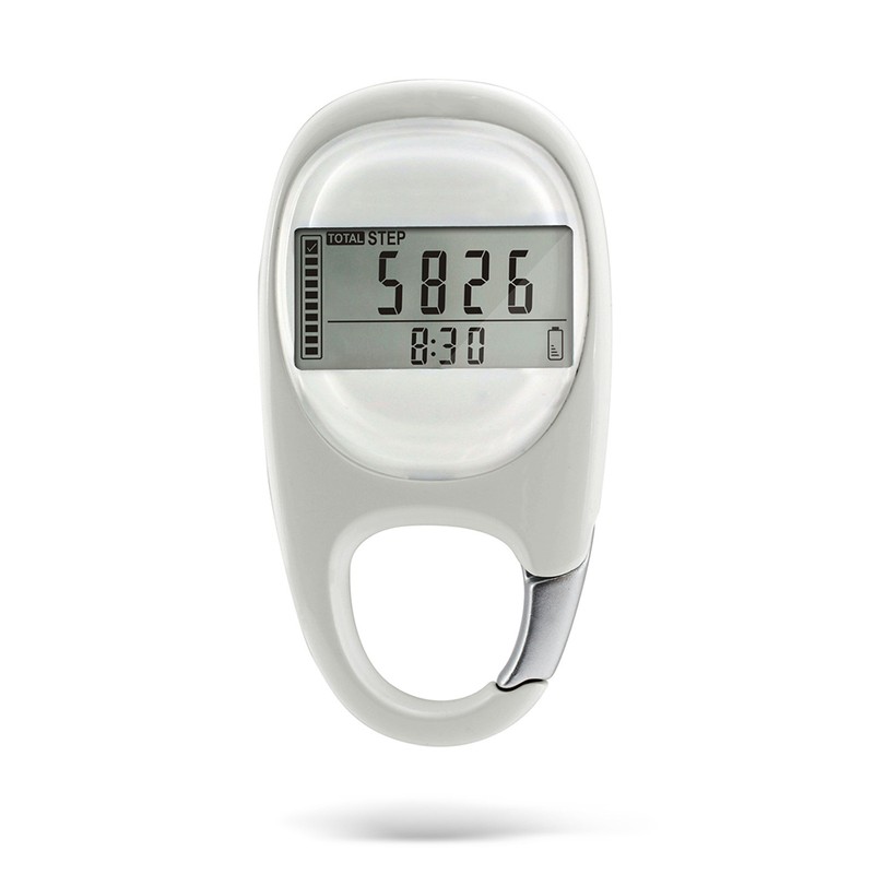 Simple 3D Digital Pedometer Portable Walking Step Counter with Carabiner