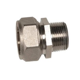 For Maxline 3/4" M8003 Straight Fitting for 3/4" Rapidair Tubing Nickel-Plated Brass with Male NPT Thread & Double O-Ring Seal (175 psi Max Pressure)