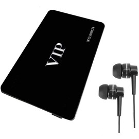 Digital Voice Activated Audio Recorder,16GB VIP Card Audio Voice Recorder and MP3 Player (VIP Card Black)