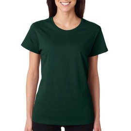 Gildan Womens Heavy Cotton 5.3 oz. Missy Fit T-Shirt(G500L)-Forest Green-L