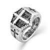 Raymard Men's Christian Cross Rings,Stainless Steel Crucifix Religious Rings for