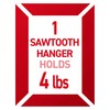 Command Sawtooth Picture Hangers, Damage Free Hanging Frame Hangers, No