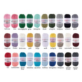 5 x 100 g Cottonel Knitting Yarn Plain Crochet Yarn Knitting Wool Hand Knitting Yarn Choice of Colours Colour: White