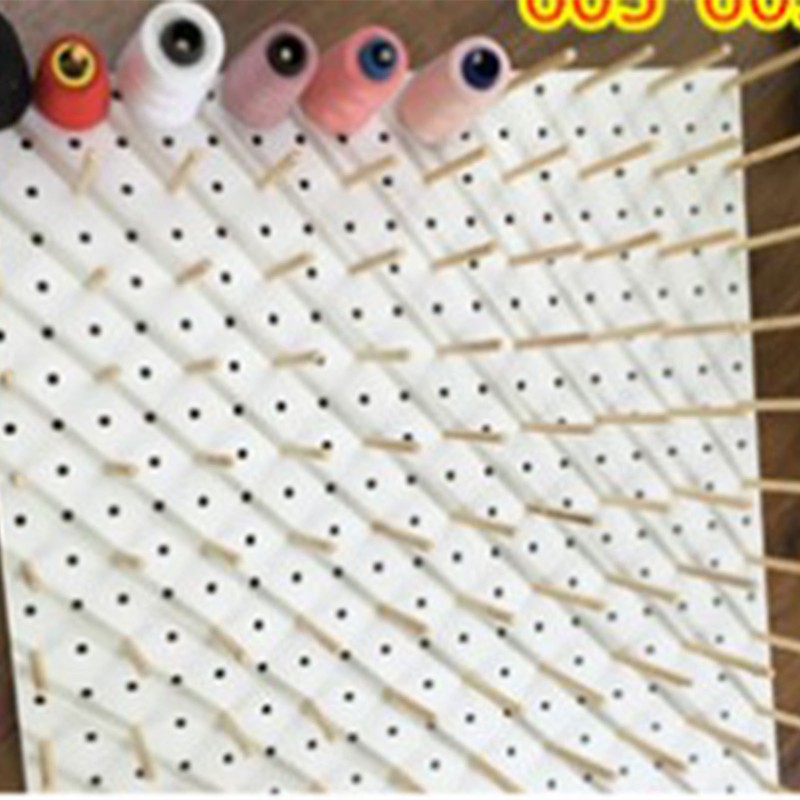Self Adhesive Sewing Pegboard with 25 Wood Hook 11.8x11.8in Multifunctional