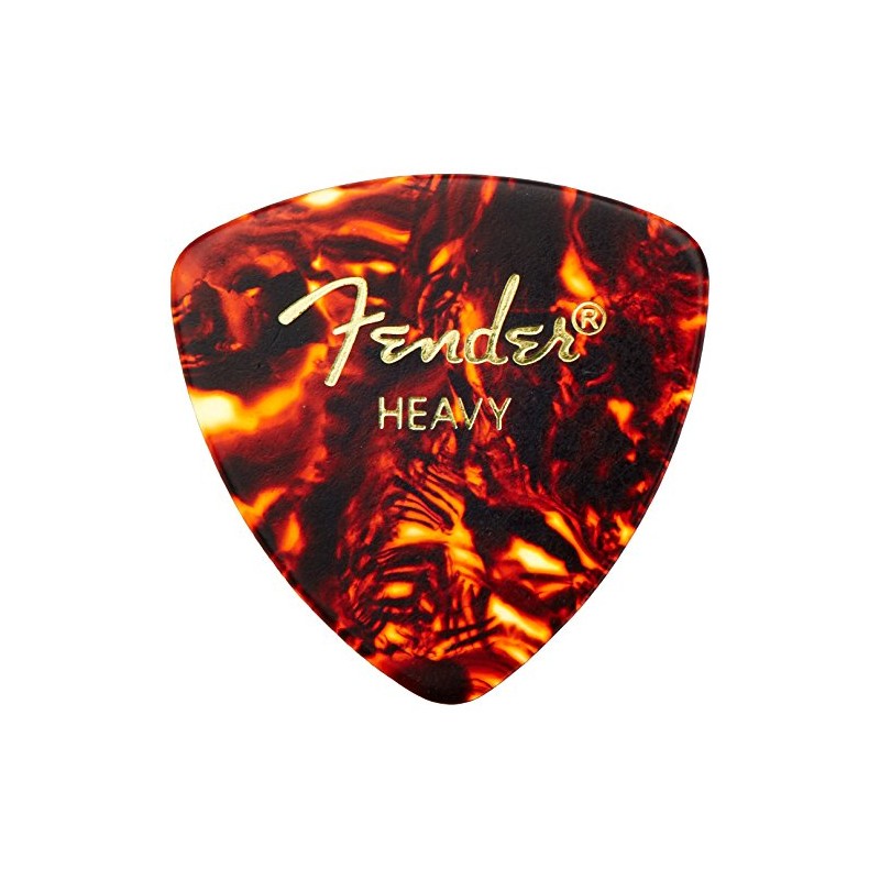 Fender Classic Celluloid Guitar Picks 346 Shape, Tortoise Shell, Heavy,