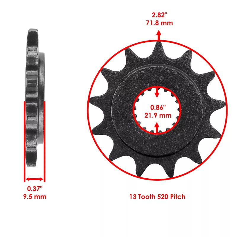 Caltric Red Drive Chain And Sprocket Kit for Honda CR250R