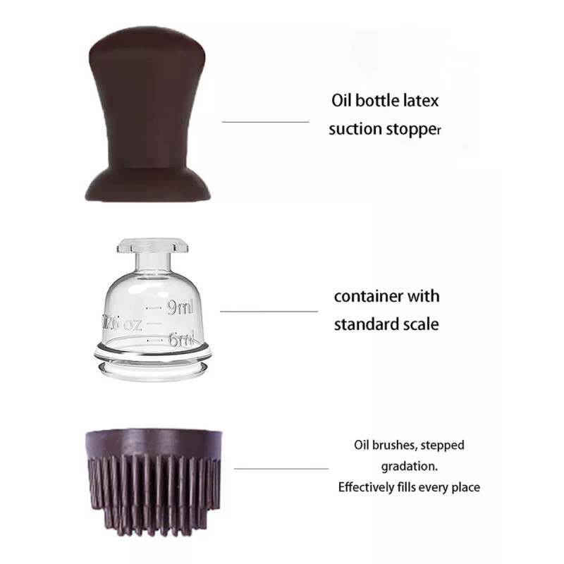 SARO STORE Aceitera Con Brocha Para Cocina 630ml