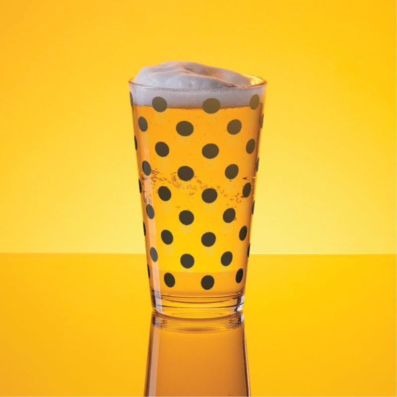 Moonlight4225 Polka Dots Pint Glass, Polka Dot Pint Glasses, 16oz