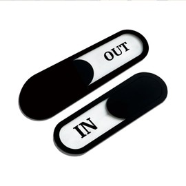 In or Out Sign,Sturdy Acrylic 7.4 * 2.2 inch Vacant Occupied Sign for Office Door,Slider Door Indicator Tells Whether In or Out For Conference Room,Hotel,Hospital,Treatment Room