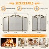 WICHEMI Fireplace Screen 3 Panel Folding Fireplace Screens 50.4 x
