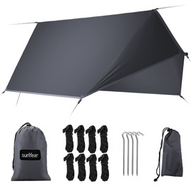 Sunyear Hammock Tent Rain Fly-Camping Hammock Outdoor Tarp-Small Door Design-Keep Side Wind Rain-Best for Backpacking Hiking Camping Survival