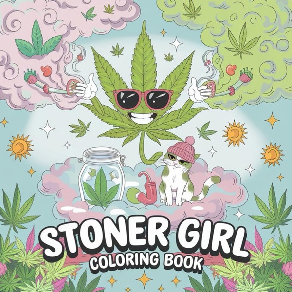 Stoner girl: A Chill and Whimsical Coloring Experience for Free