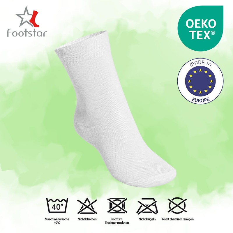 Footstar Children's Socks, Everyday Medium High Socks for Girls and