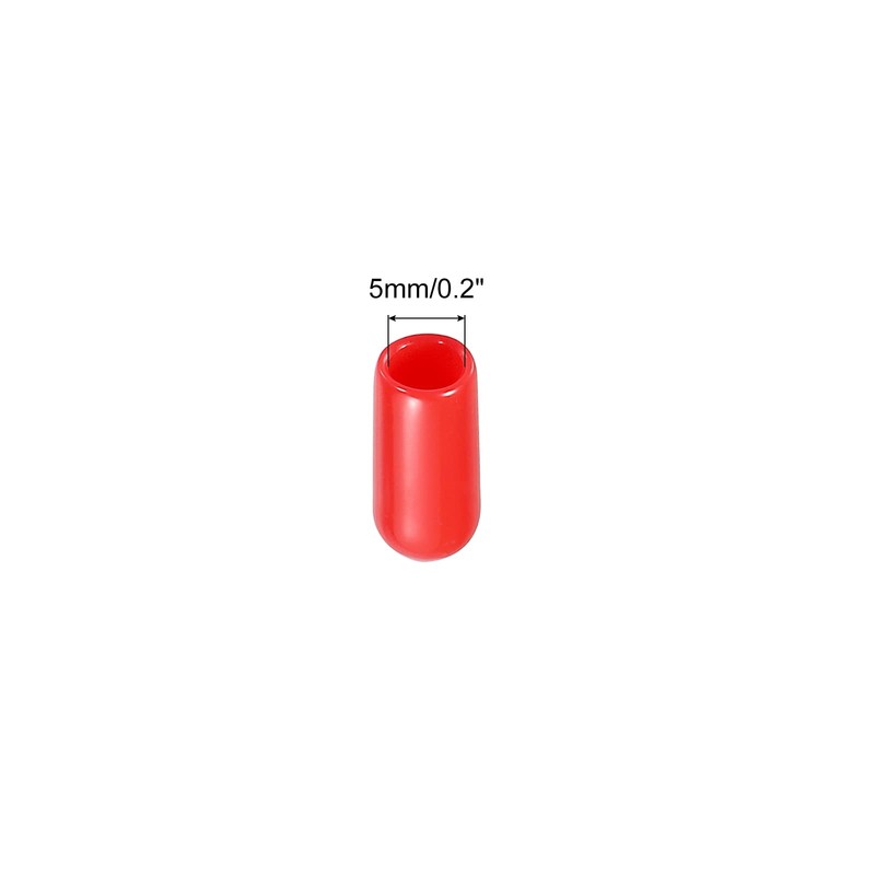 QUARKZMAN 50 x Rubber End Caps Cover Assortment 5 mm