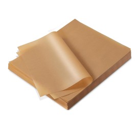 YFFSFDC Baking Paper, 100 Sheets Unbleached Kraft Paper Tempura Sheet Strippable, Oil-Resistant, Heat Resistant Frying for Steaming Double-Sided Oven, Baking, Cooking, Grilling (23cm x 33cm)