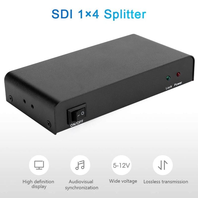1x4 3G SDI Signal Splitter Video Converter 1 In 4