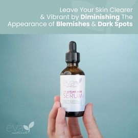 Eva Naturals Azelaic Acid 10% Facial Serum,Skin Brightening Hyaluronic Acid & Niacinamide 2Oz