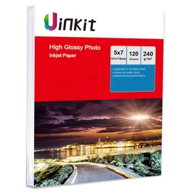 5x7 Photo Paper 7x5 Inkjet Paper - 120sheets 240Gsm High Glossy 127x178mm Uinkit