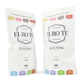 EURO TE Dúo de Tés Verdes con Campanita Azul: 100g Blue Joy y 100g Blue Velvet, Rinde 100 tazas