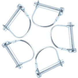Ruidee 5 Pcs Wire Lock Pin 8x50mm Shaft Locking Pin Trailers Lock Hitch Pto Pin Round Loop Wire Pin Heavy Duty Coupler Pin (DSX/8x50mm)