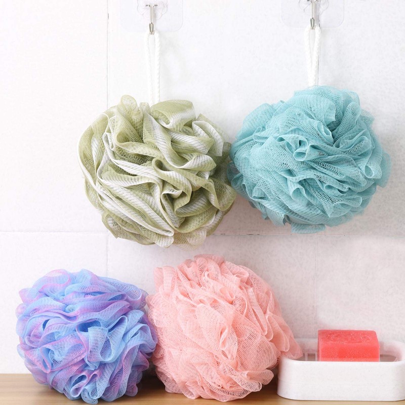 4 paquetes de esponjas de baño, 60 g/pcs esponja exfoliante