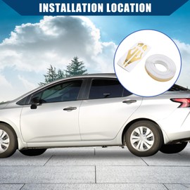 Hihaha Car Stripe Tape/Outer for Car Motorcycle/Durable 12mm / Gold Tone Clear 1 Pcs