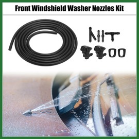 Motoforti Front Windshield Washer Nozzles Kit for Jeep Grand Cherokee WK2 2.2 Meters Windshield Washer Hose with 4pcs Connectors Replaces 68260443AA Long-lasting