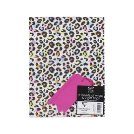 Eco Friendly 2 Sheets Gift Wrapping Paper Sheet Gift With 2 Matching Gift Tag Size (50 x 70cm) 100% Recyclable Paper in Different Design (Female)