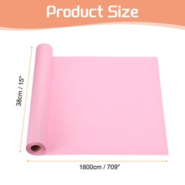 Rebower Kraft Wrapping Paper Roll, Poster Bulletin Board, [for Christmas Wrapping, Bouquet Flower Packing, Gift-Wrap] - 15 x 709 Inch / Deep Pink / 1 Roll