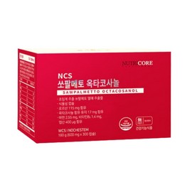 Nutricore Saw Palmetto Octacosanol 600mg x 60 capsules x 5 300 capsules / 뉴트리코어 쏘팔메토 옥타코사놀 600mg x 60캡슐 x 5개 300캡슐