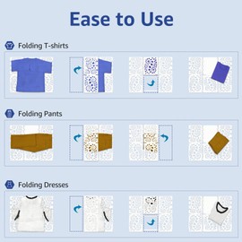 BoxLegend Shirt Folder Board V2-plus T Shirt Folder Folding Board Durable Plastic Easy to Fold Clothes Pure White