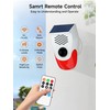 PILSAMAS Solar Motion Sensor Alarm with Custom Voice Upload -