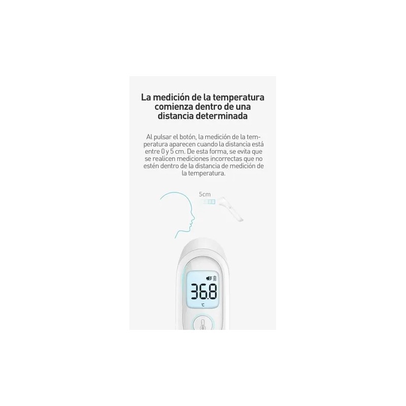 Termómetro Infrarrojo Digital Yuwell YT-1C Sin Contacto Frente Blanco