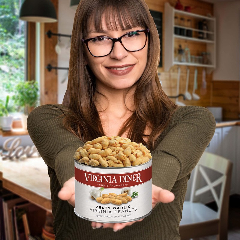Virginia Diner - Zesty Garlic Seasoned Extra Large Virgnia Peanuts