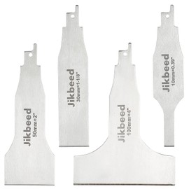 Jikbeed Sawzall Scraper Blade, Scraping Tool Attachment for Reciprocating Saws to Remove Linoleum, Glue, Vinyl Flooring, self-Adhesive Tiles, glued Carpet pad, Multi-Pack