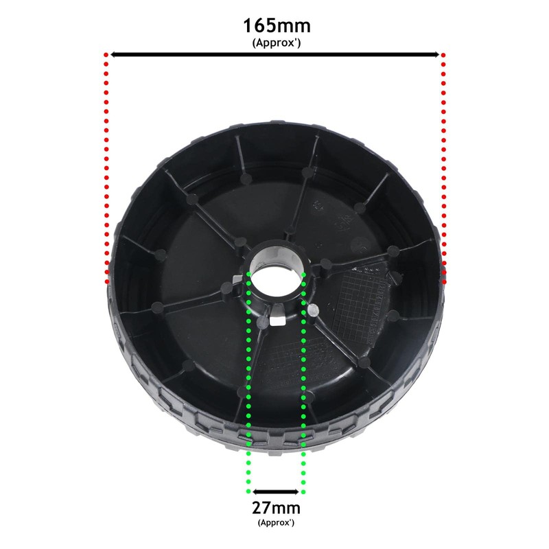 SPARES2GO Front Wheel compatible with MacAllister Lawnmower (Pack of 1)