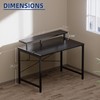 Pamray 32 Inch Small Computer Desk with Monitor Stand, Simple