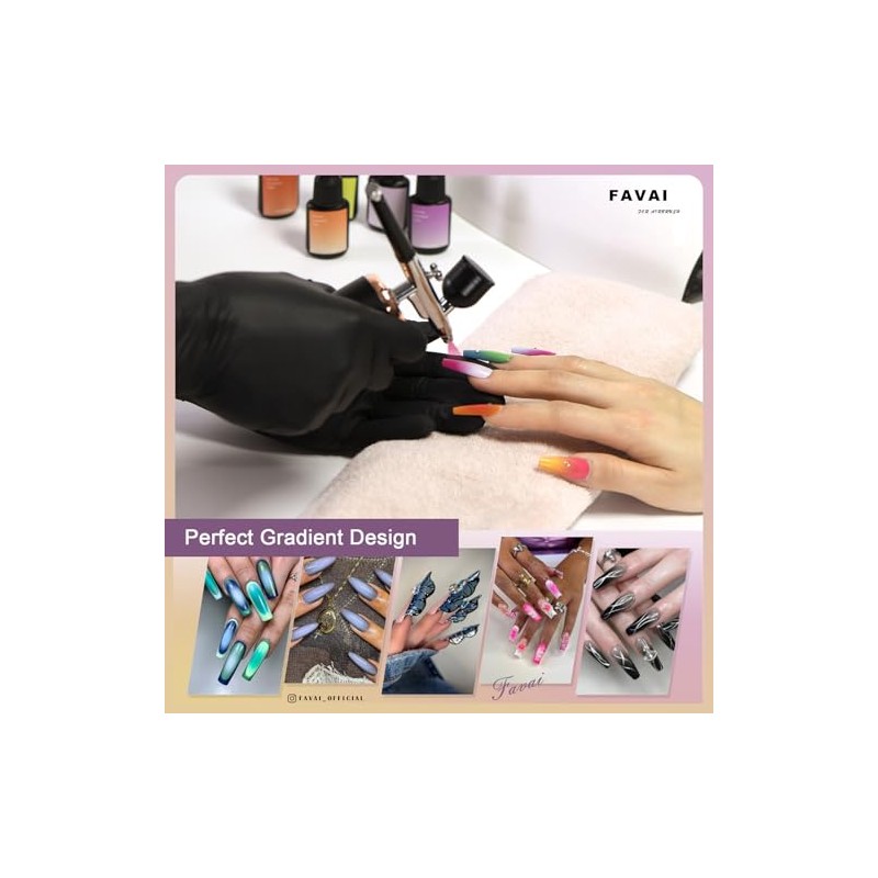 FAVAI Gel Aerógrafo Esmalte de Uñas Air Gel Set Color
