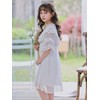 New 3-15Y Girls White Lace Dress Flutter Sleeve Vintage Boho