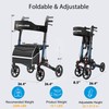 Rollator Walkers for Seniors with Seat, No Assembly Foldable 8"