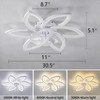 Dalouguan Ceiling Fan with Lights Remote Control, White Flower Ceiling