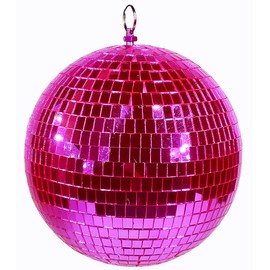 8" Mirror Disco Ball - Cool and Fun Hanging Party Disco Ball for Big Party Decorations, Party Design、Decorate (8 inch, Pink)