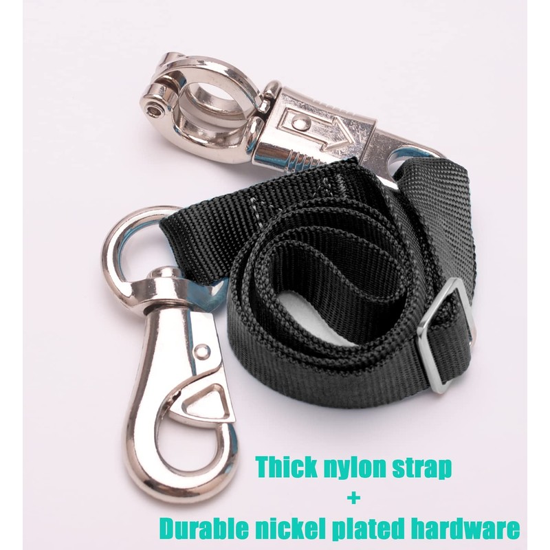 Adjustable Trailer Tie （2 Pack）-Horse Trailer Nylon Strap Tie，Adjusted from