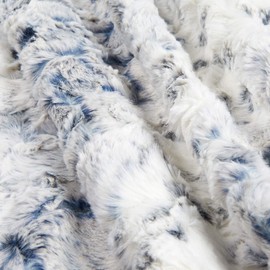 Shannon Minky Luxe Cuddle Snowy Owl Navy Fabric by the Yard