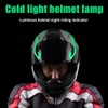 Motorcycle Helmet Reflective Stickers LED Night Riding Light Helmet El