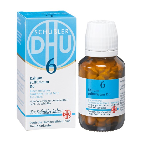 DHU Schüßler-Salz Nr. 6 Kalium sulfuricum D6 Tabletten, 200 pcs. Tablets