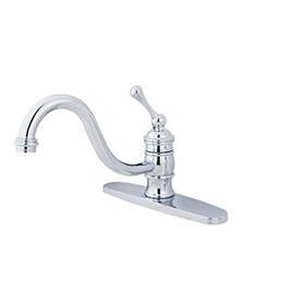 Kingston Brass KB3571BLLS Vintage 8-Inch Centerset Kitchen Faucet Less Sprayer, Polished Chrome