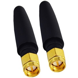 BOOBRIE 2.4GHz SMA Male Bluetooth Antenna Mini PC Wireless LAN Omnidirectional SMA Terminal for Wi-Fi Router Network PC Devices Compatible WIFI Bluetooth WiMAX 2 Pack