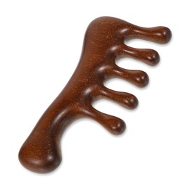 Larrel Massager Comb, Wooden Scalp Massager Scalp for Relaxation Sandalwood Massage Comb Wide Tooth Gua Sha Wooden Combs Massage Tools for Scalps Gua Sha