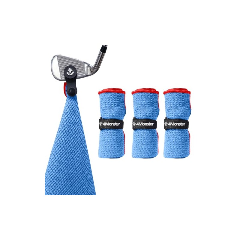 4Monster Golf Towel Magnetic Microfiber Compact Quick Dry Gym Towel